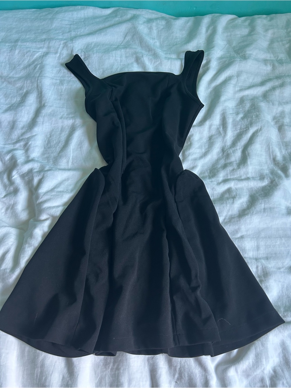 Women's Black Mini Fit-and-Flare Dress